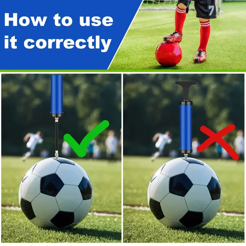 1 Pc Portable Multifunctional Ball Pump With Needle And Nozzle, Ball Inflator For Football, Volleyball,